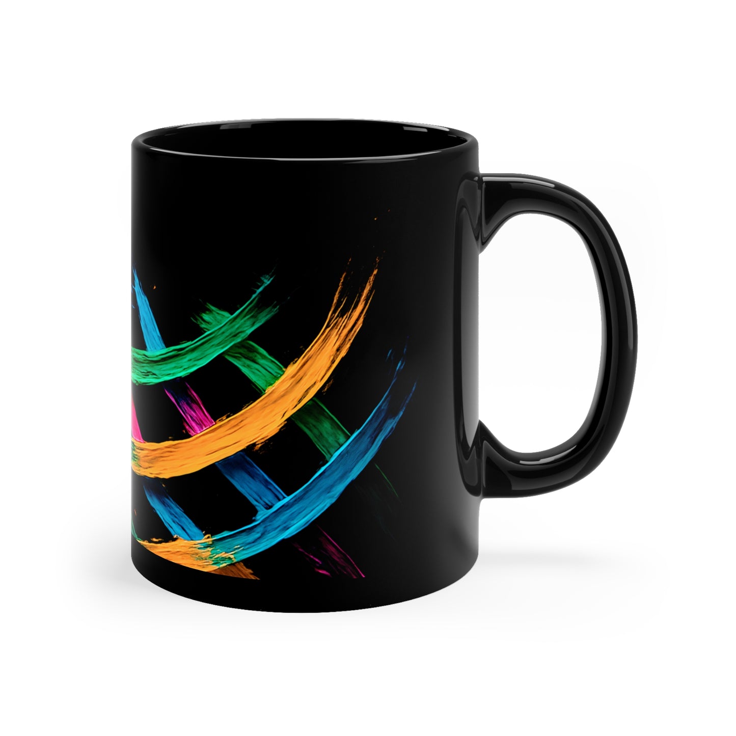 Colorful Brushstroke Coffee Mug - Weave Design
