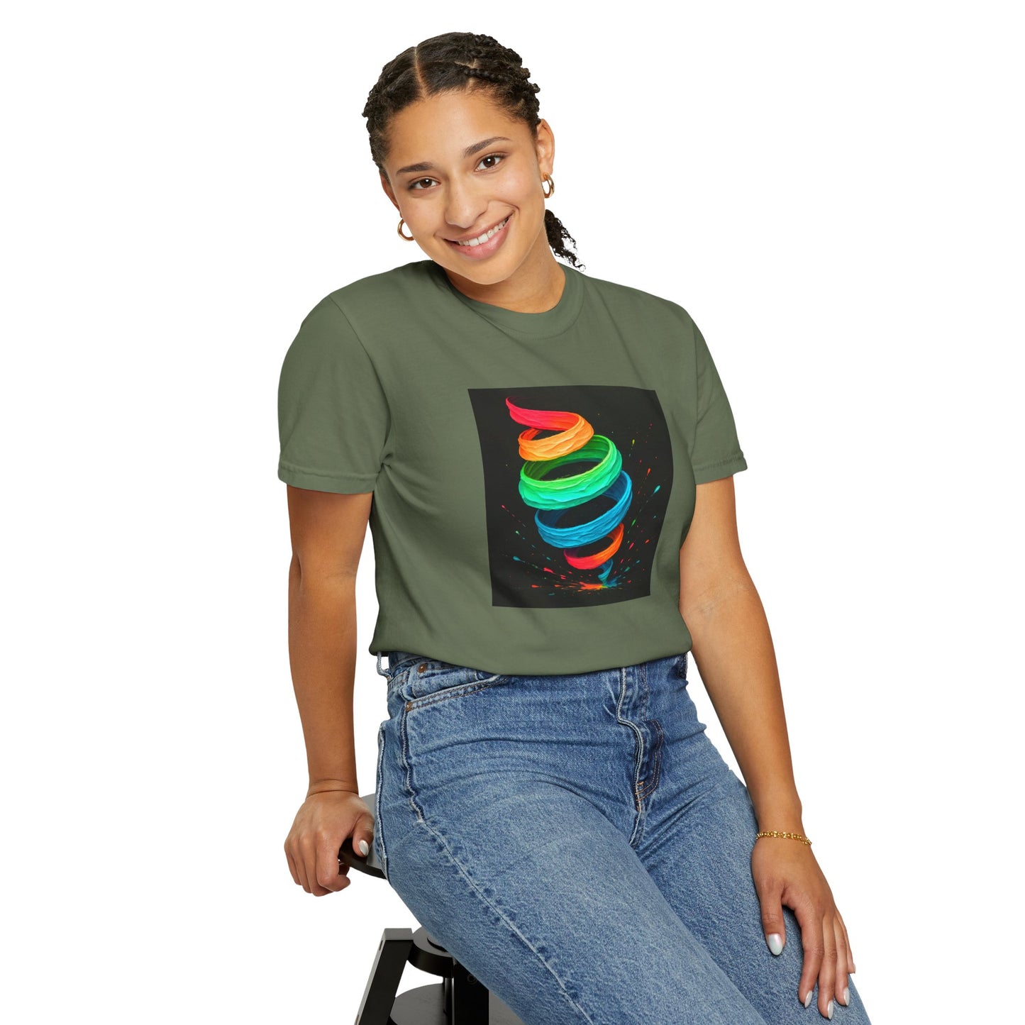 Colorful Swirl Unisex T-Shirt - Cyclone Design