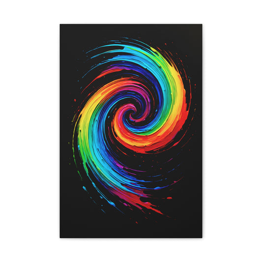 Colorful Swirl Canvas Art - Cyclone Design