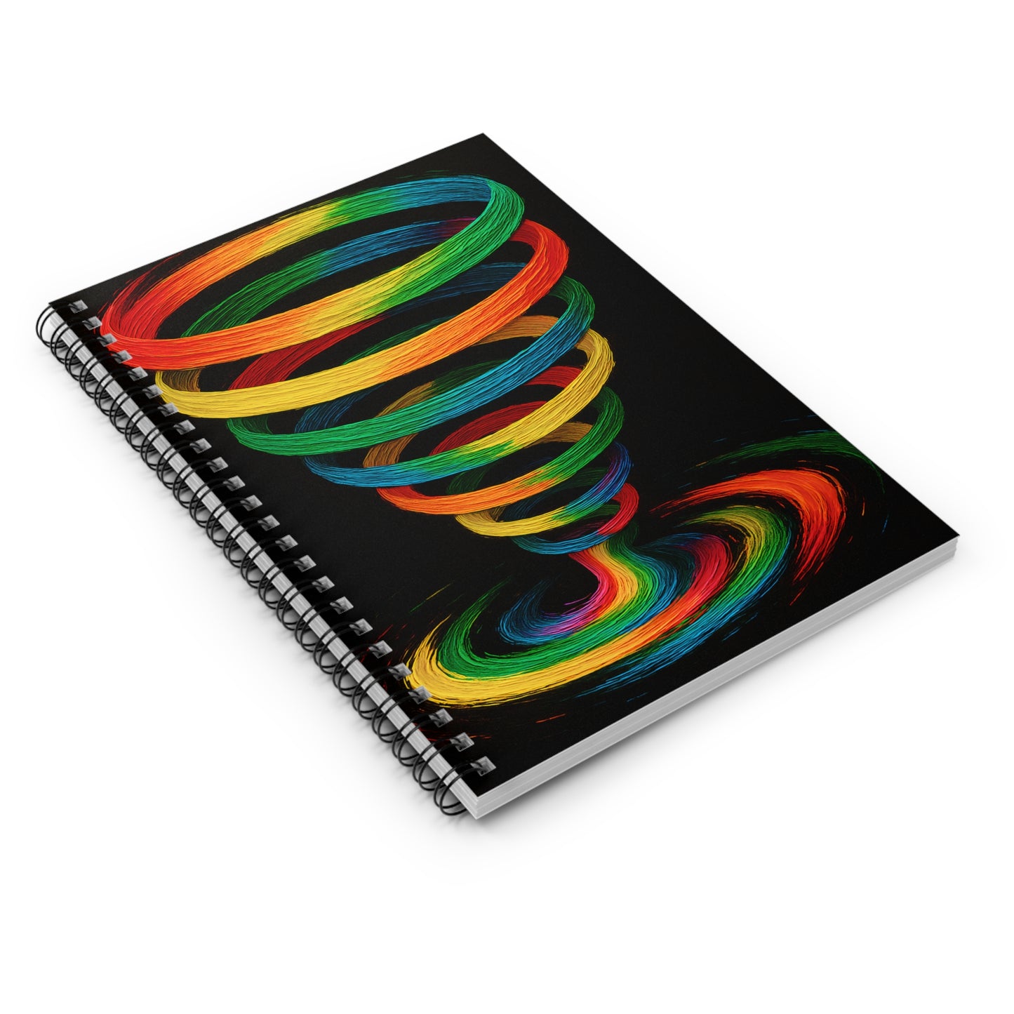Vibrant Art Ruled Notebook - Cyclone Design