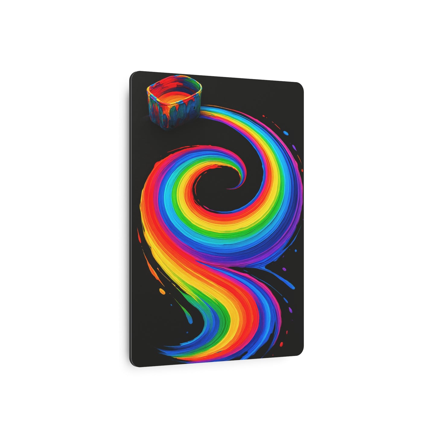 Vibrant Rainbow Metal Art for Home Decor - Melt Design