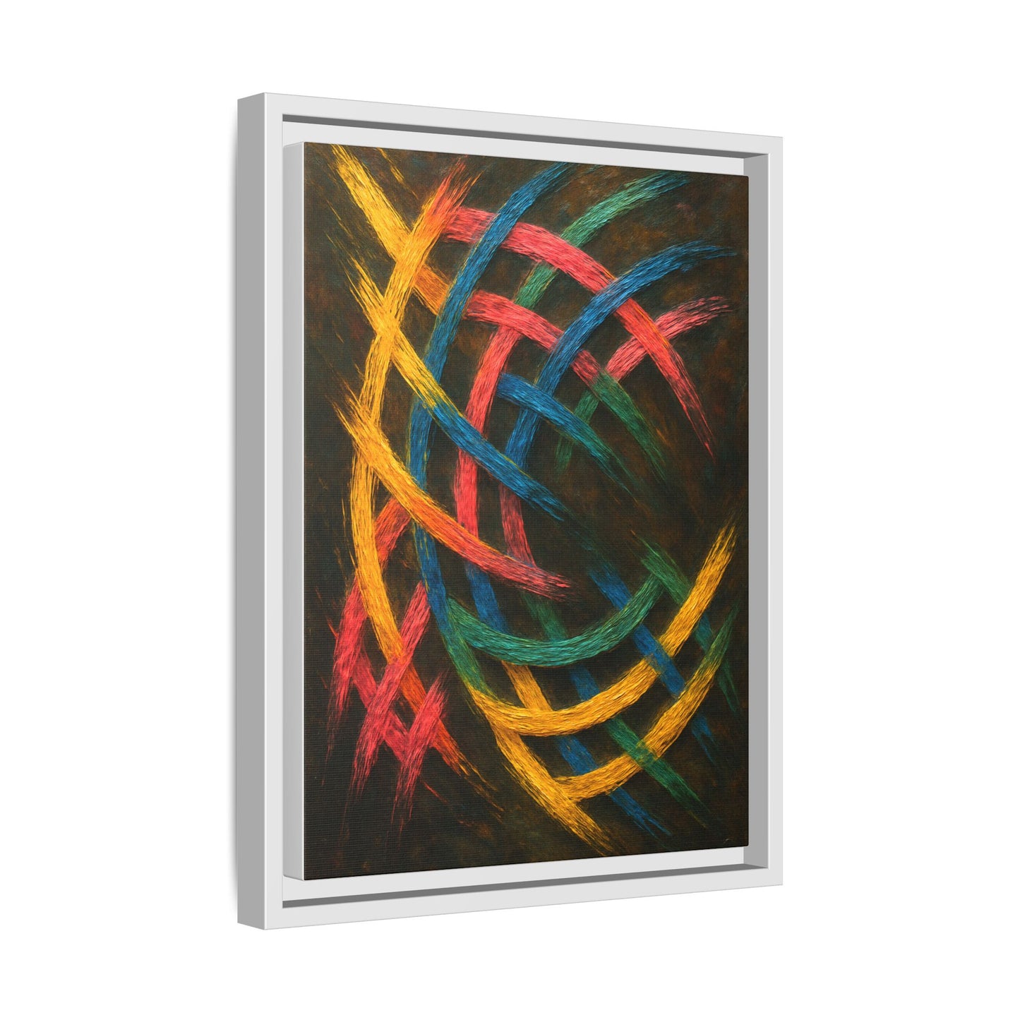 Multi-Color Wave Canvas Art - Weave Design