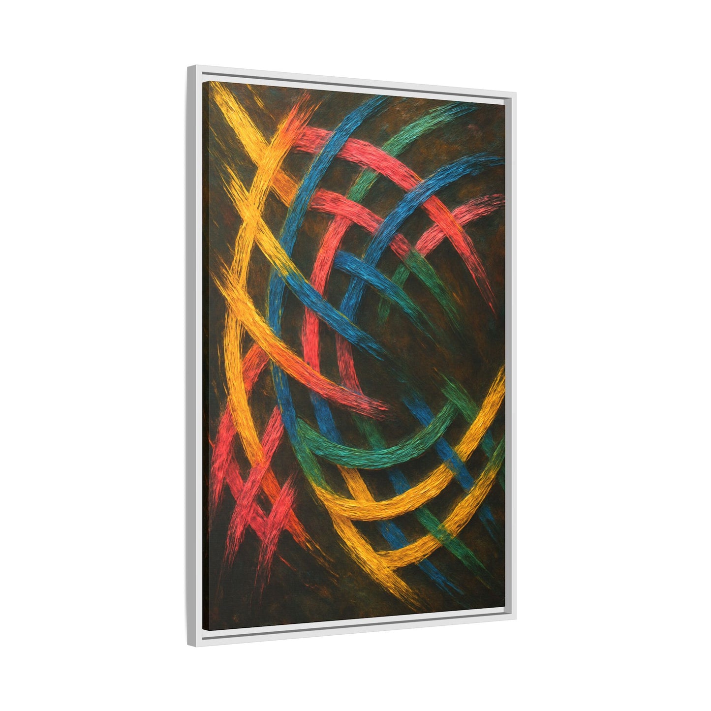 Multi-Color Wave Canvas Art - Weave Design