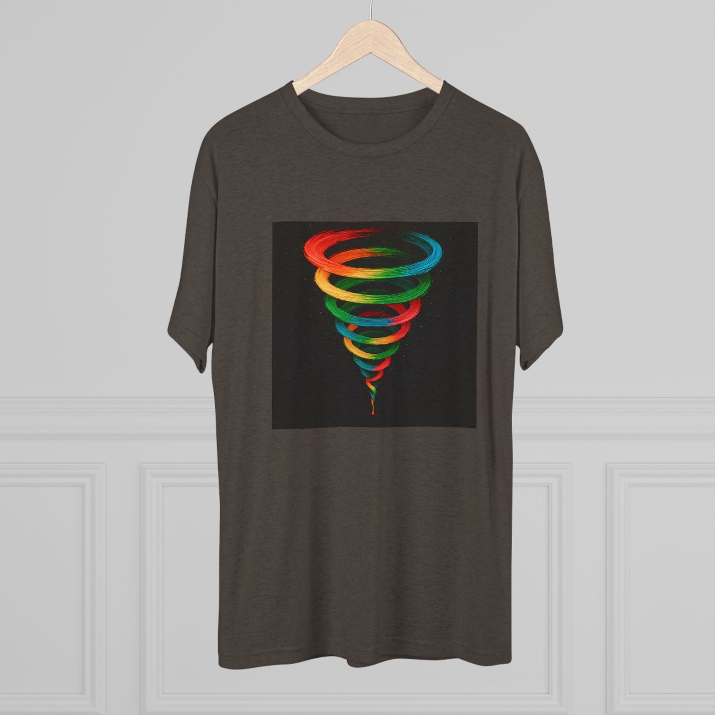Colorful Whirlwind Unisex Crew Tee - Cyclone Design