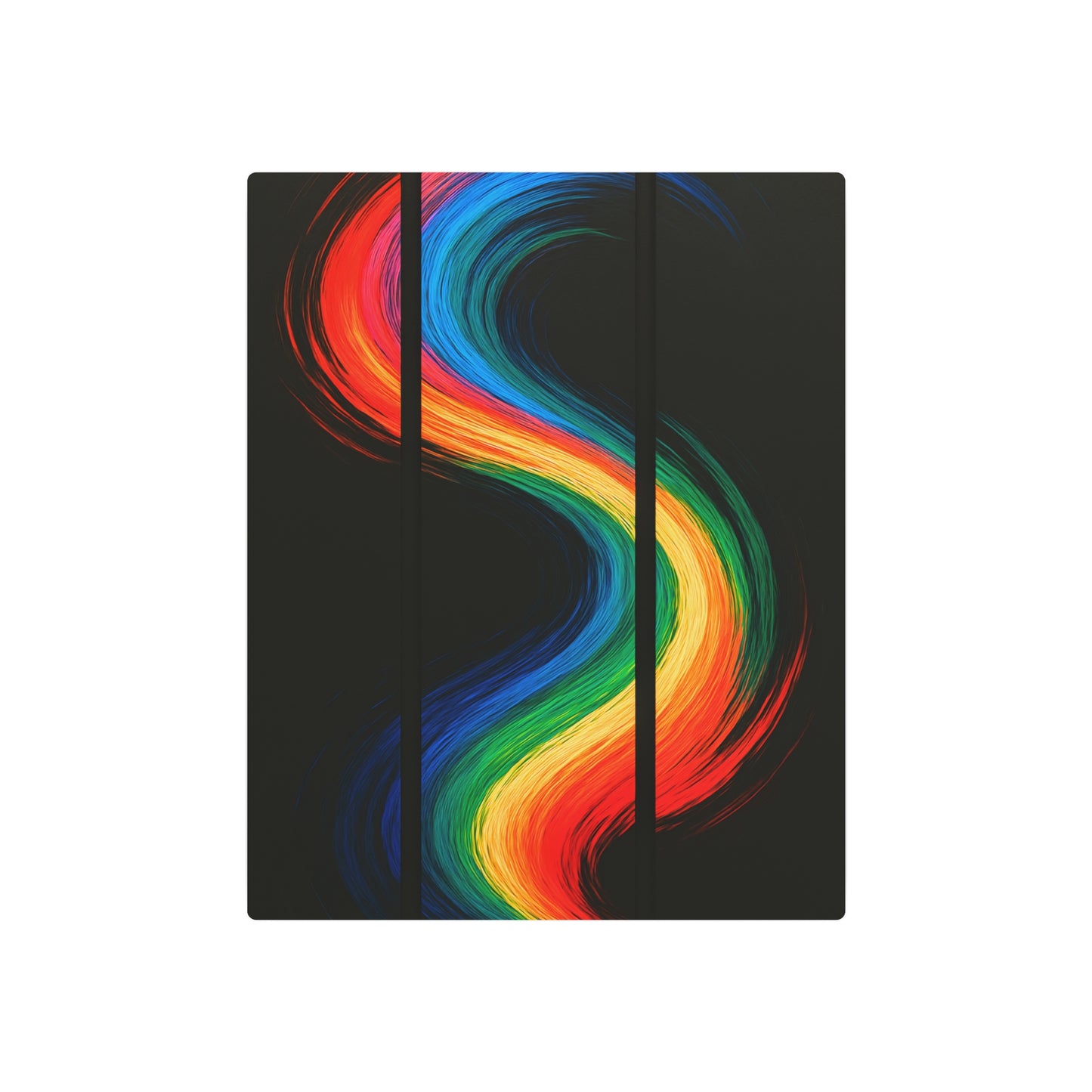 Vibrant Rainbow Metal Art - Weave Design