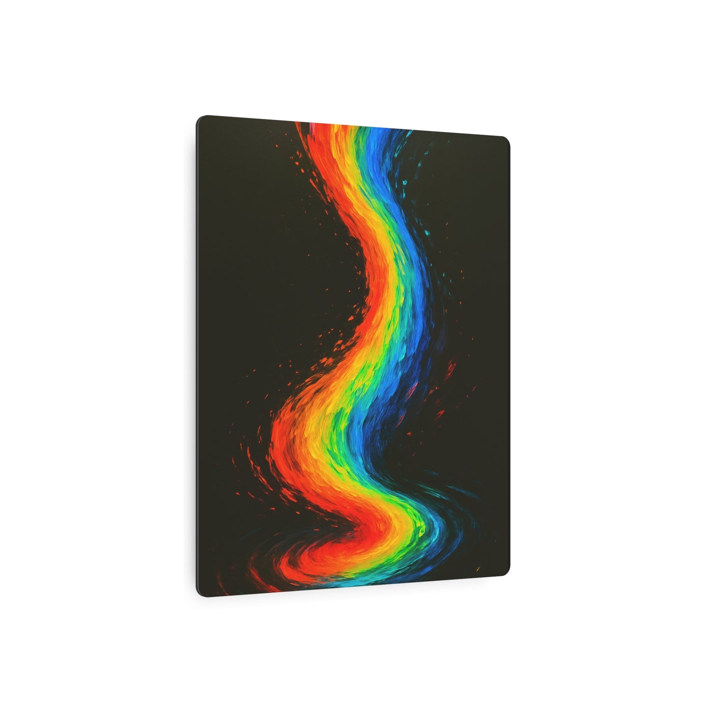 Vibrant Rainbow Metal Art Print - Melt Design