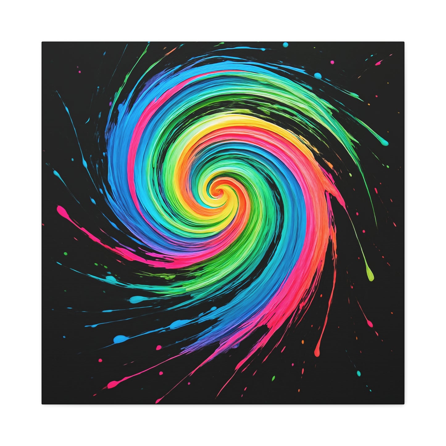 Vibrant Swirl Canvas Art - Melt Design
