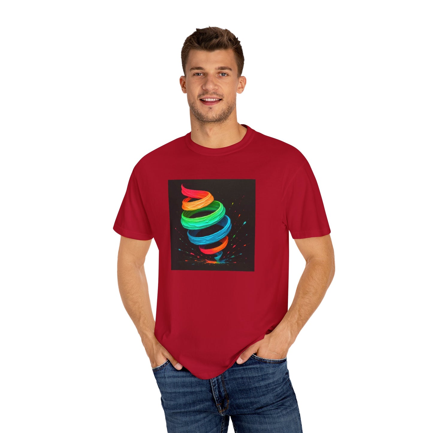 Colorful Swirl Unisex T-Shirt - Cyclone Design