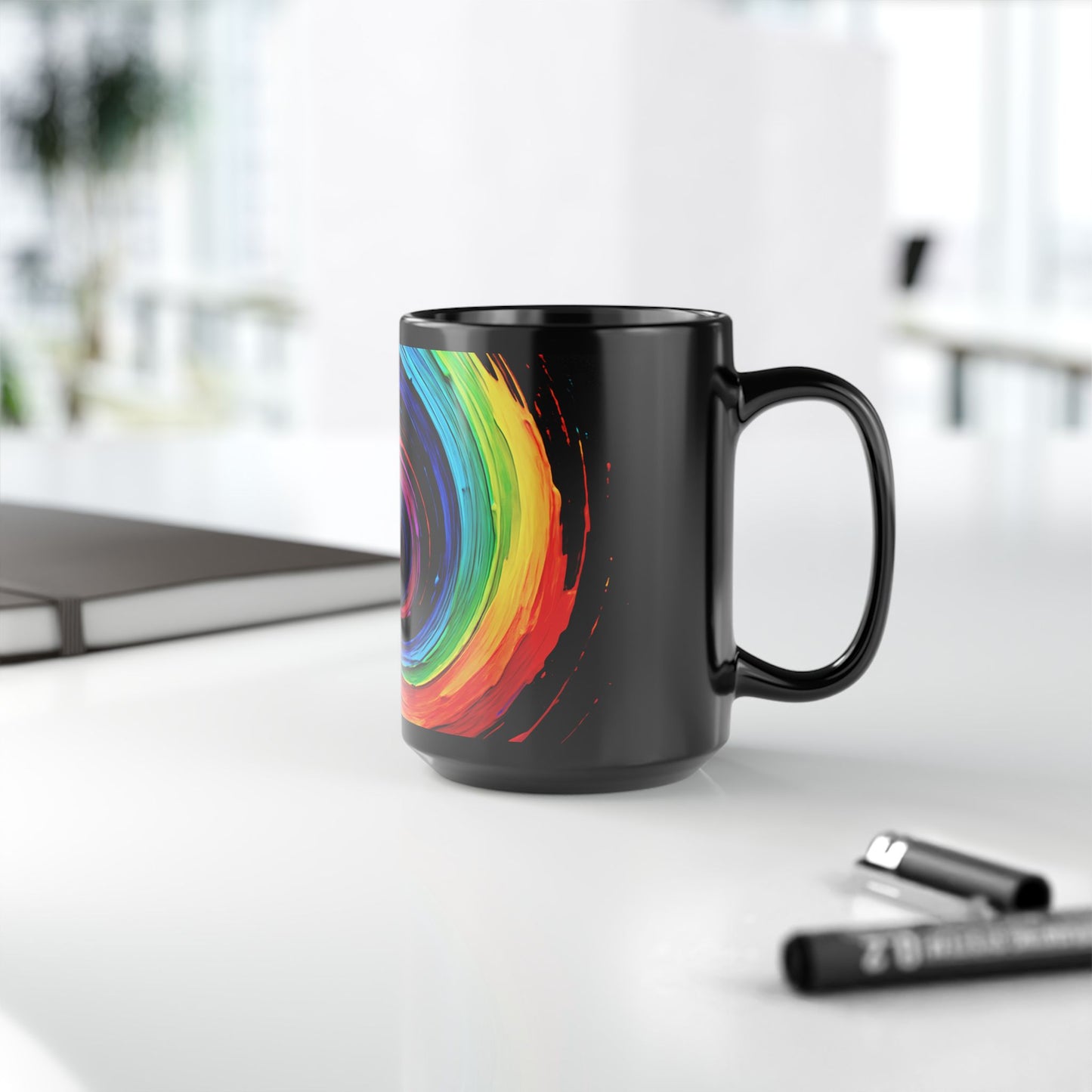 Vibrant Coffee Mug for Artists - Cyclone Design