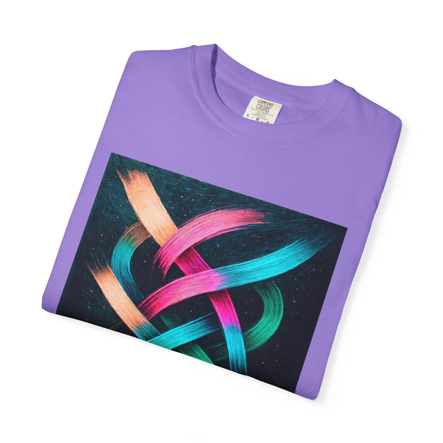 Vibrant Artistic Unisex Garment-Dyed T-shirt - Weave Design
