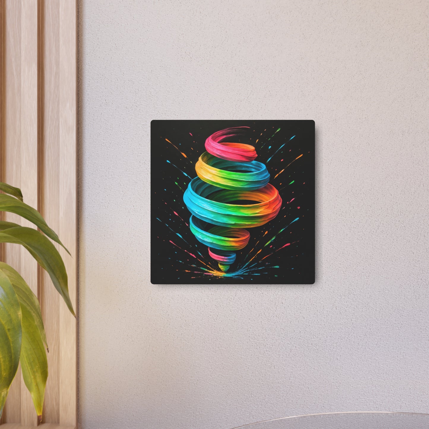 Modern Colorful Abstract Metal Wall Art - Cyclone Design