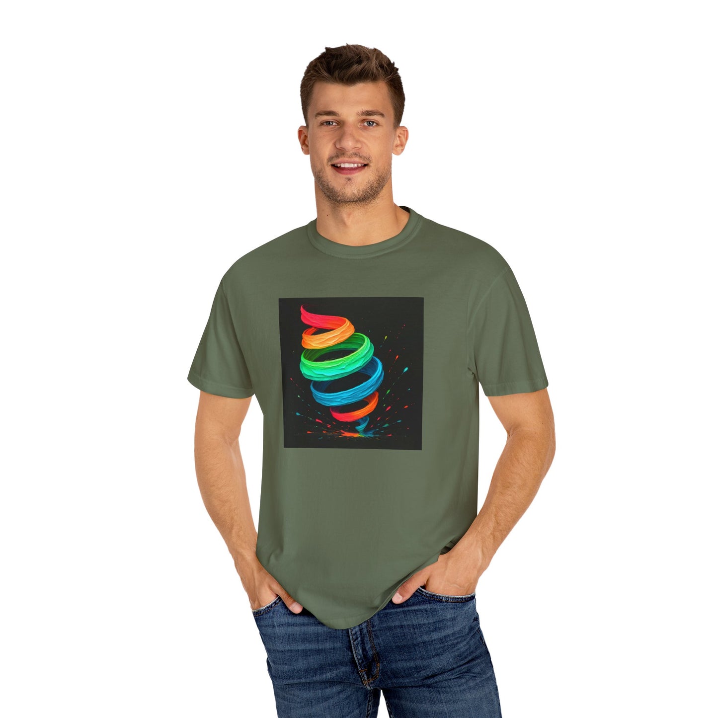 Colorful Swirl Unisex T-Shirt - Cyclone Design