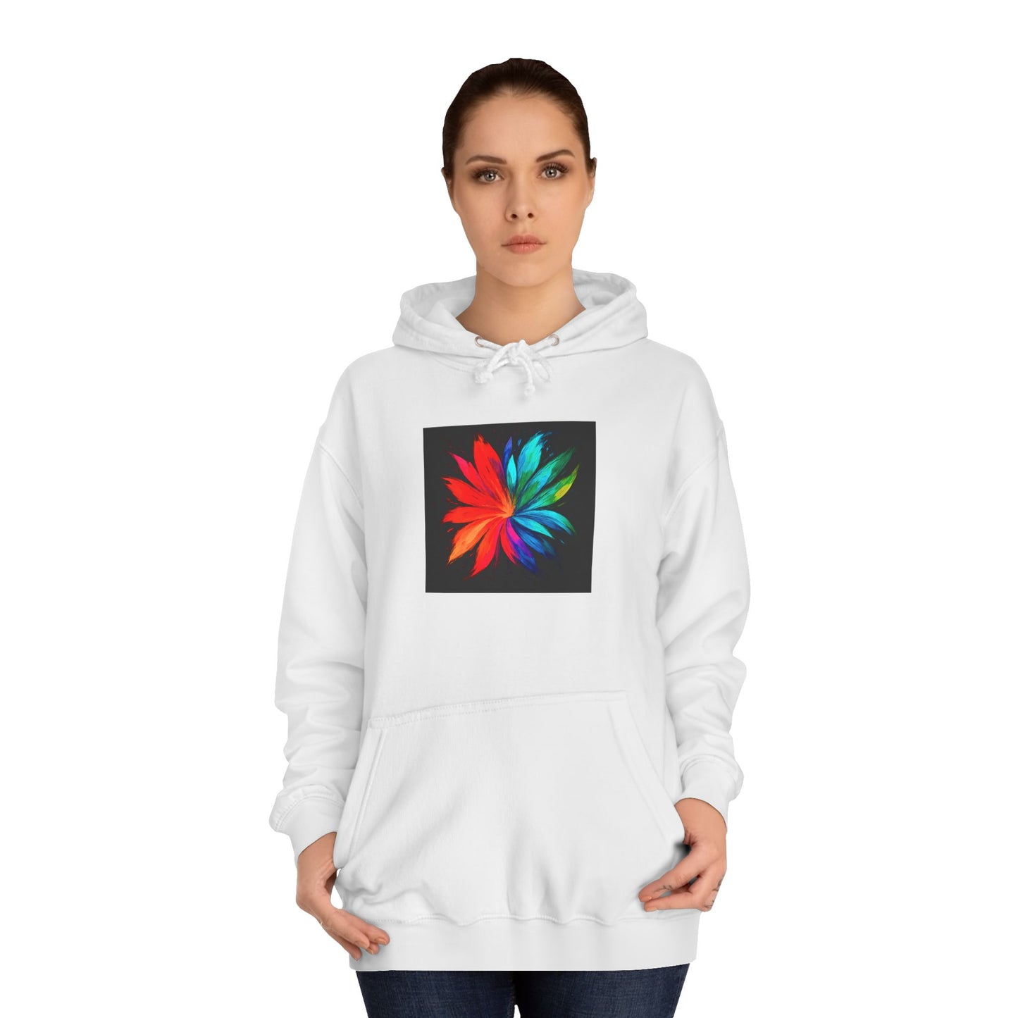 Colorful Bloom Unisex College Hoodie - Melt Design