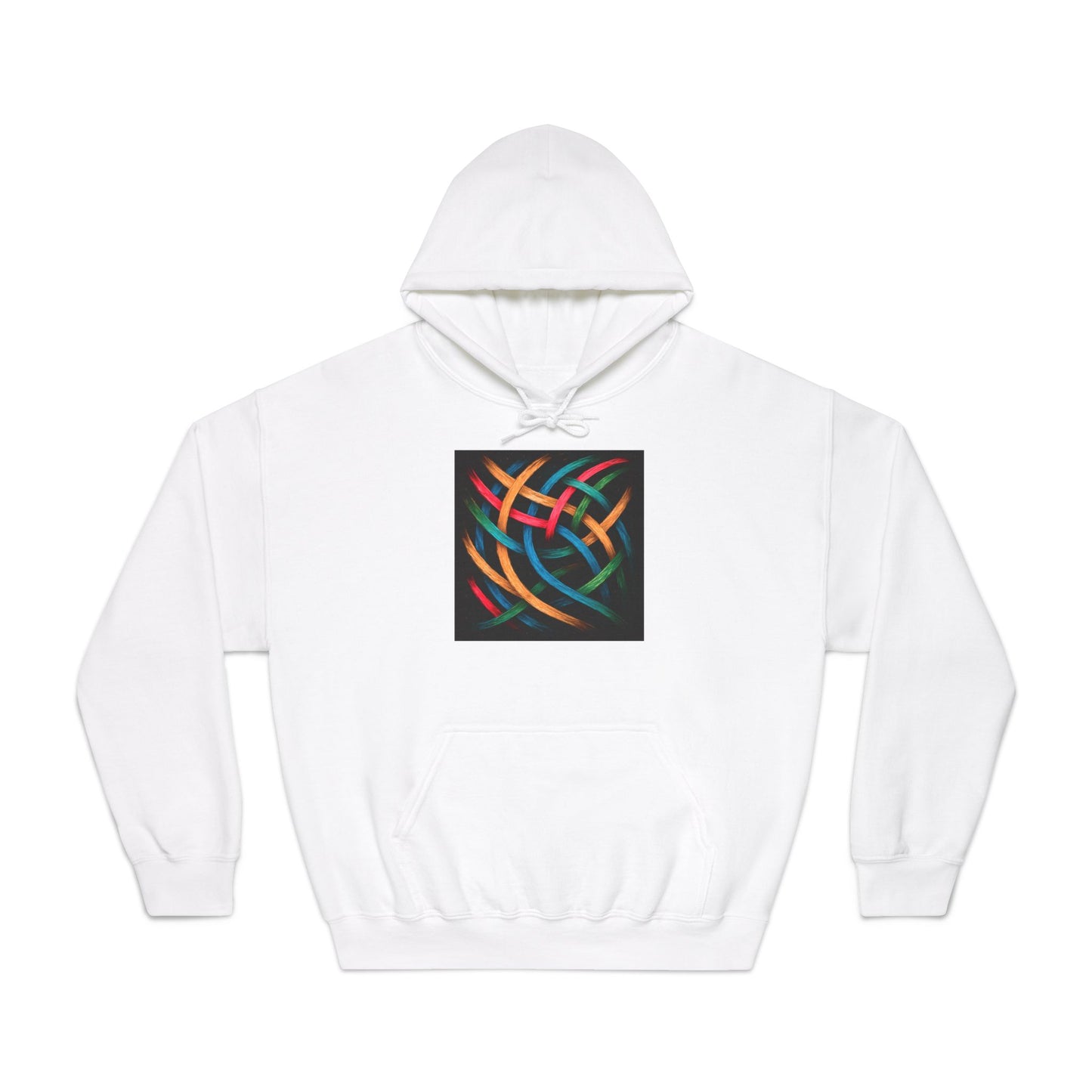 Unisex Comfort Abstract Hoodie - Weave Design