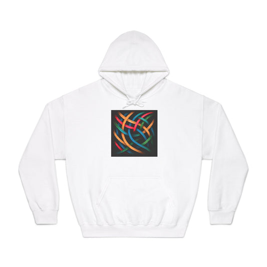 Unisex Comfort Abstract Hoodie - Weave Design
