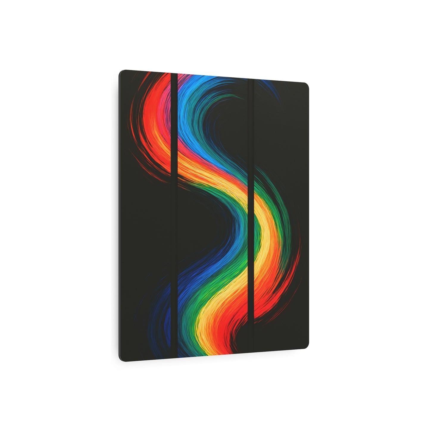 Vibrant Rainbow Metal Art - Weave Design