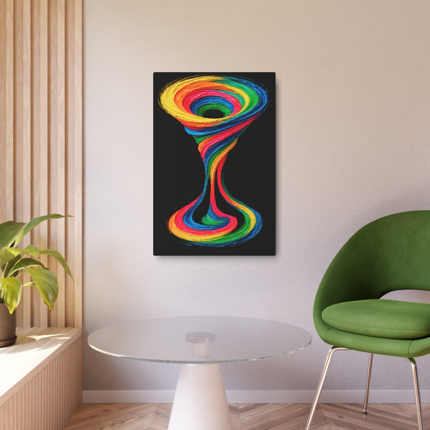 Colorful Swirl Metal Art - Cyclone Design