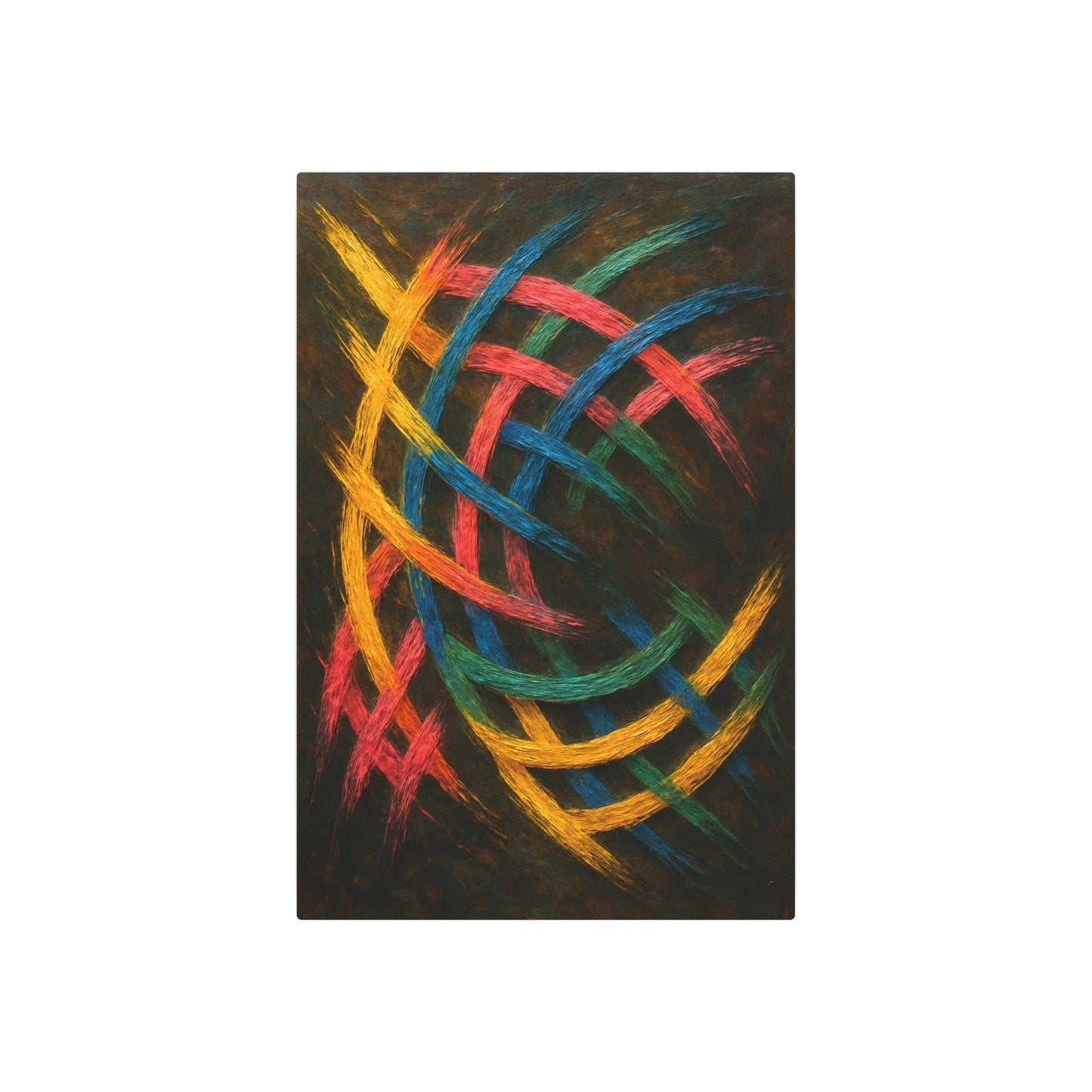 Vibrant Metal Art Sign - Weave Design