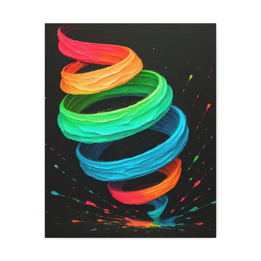 Colorful Canvas Print for Home Decor - Cyclone Design