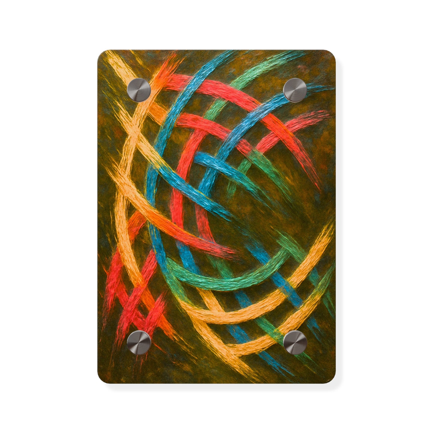 Vibrant Weave Acrylic Wall Art