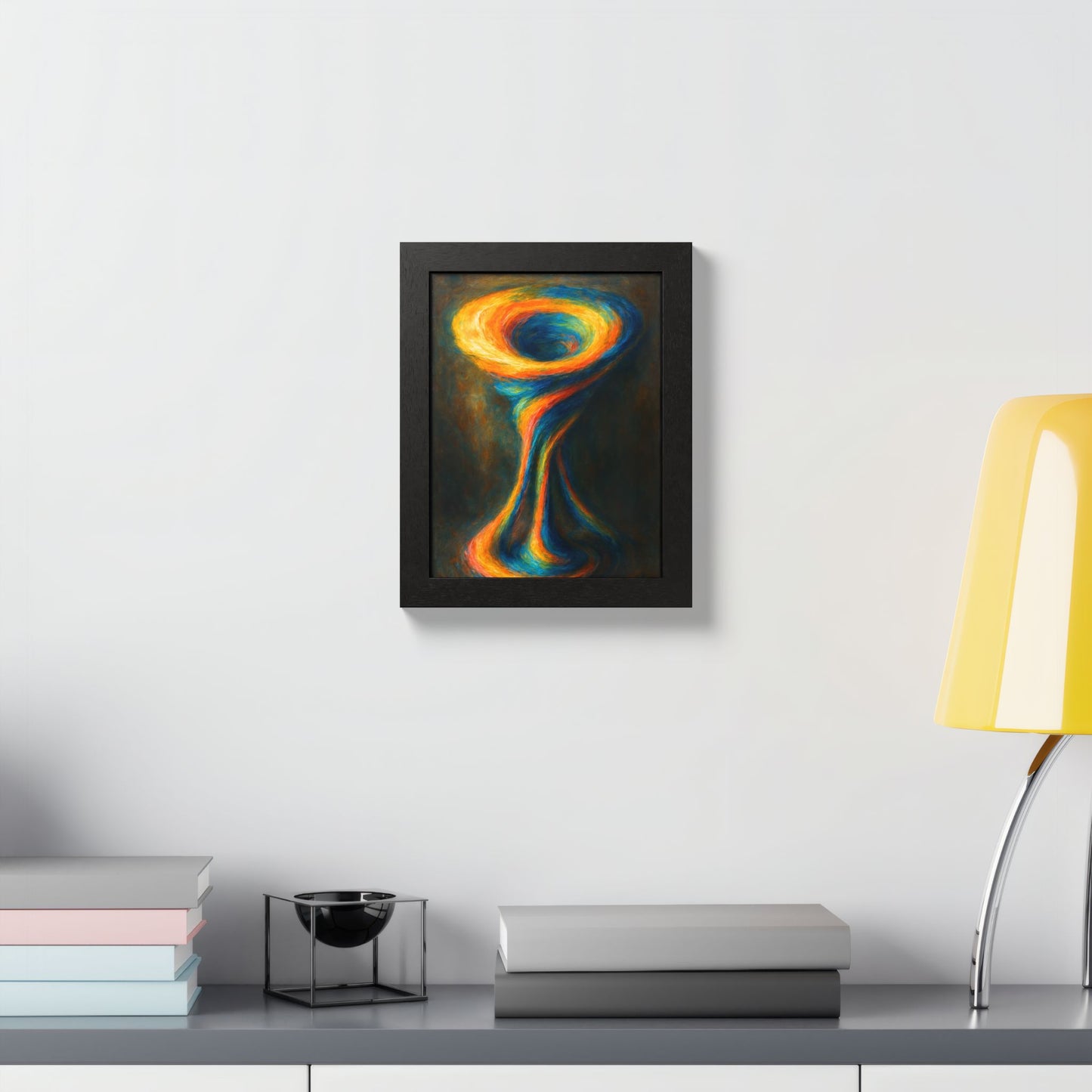 Multi-Color Wooden Framed Art Print - Cyclone Design