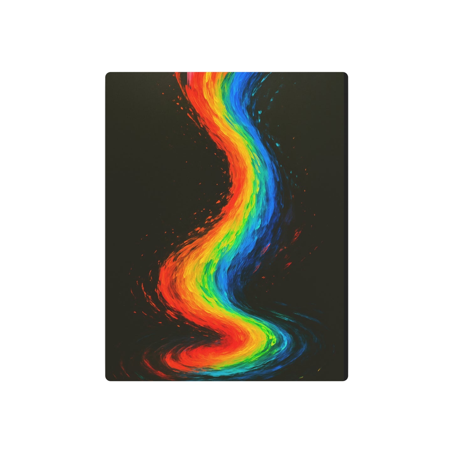 Vibrant Rainbow Metal Art Print - Melt Design