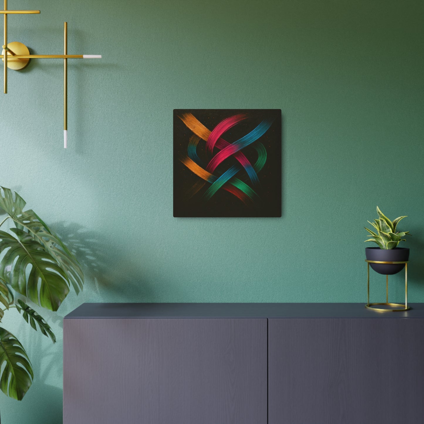 Modern Home Metal  WallArt - Weave Design