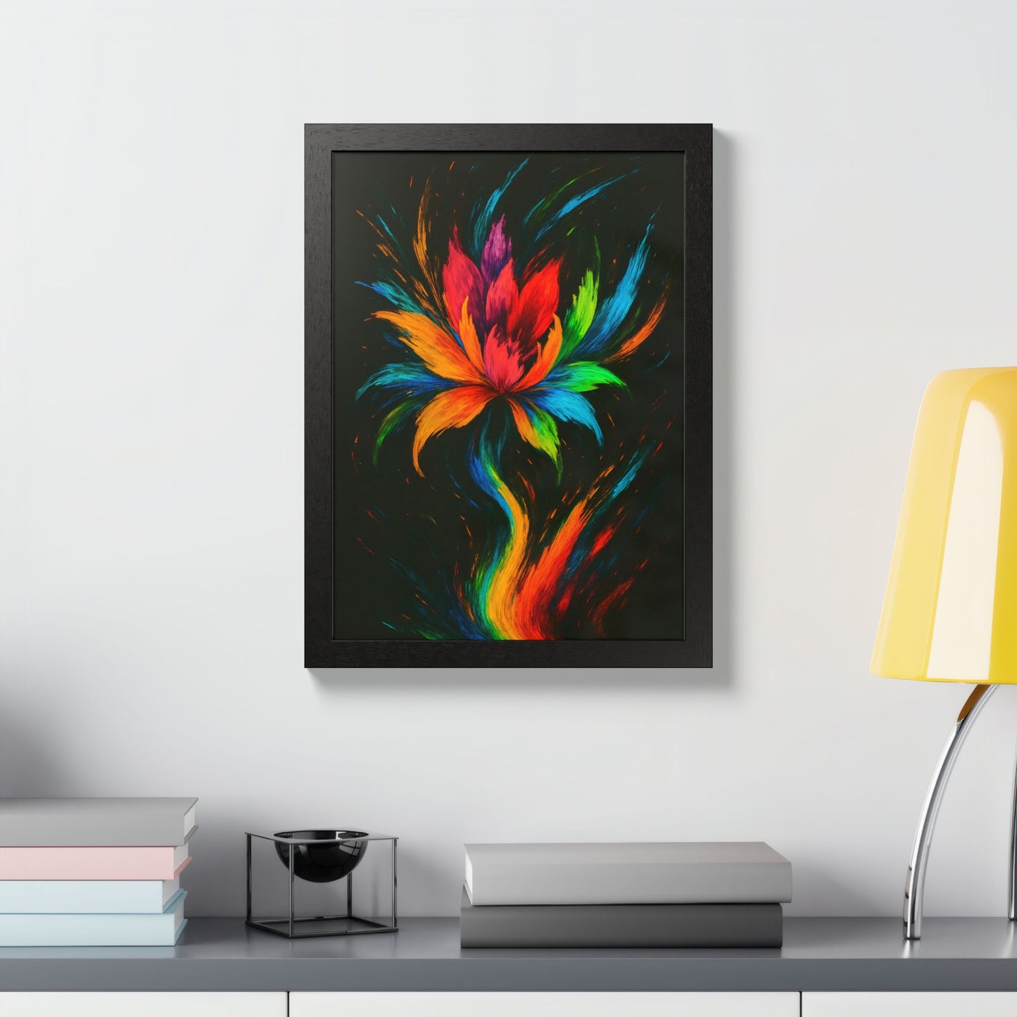 Vibrant Floral Framed  Wall Art - Melt Design