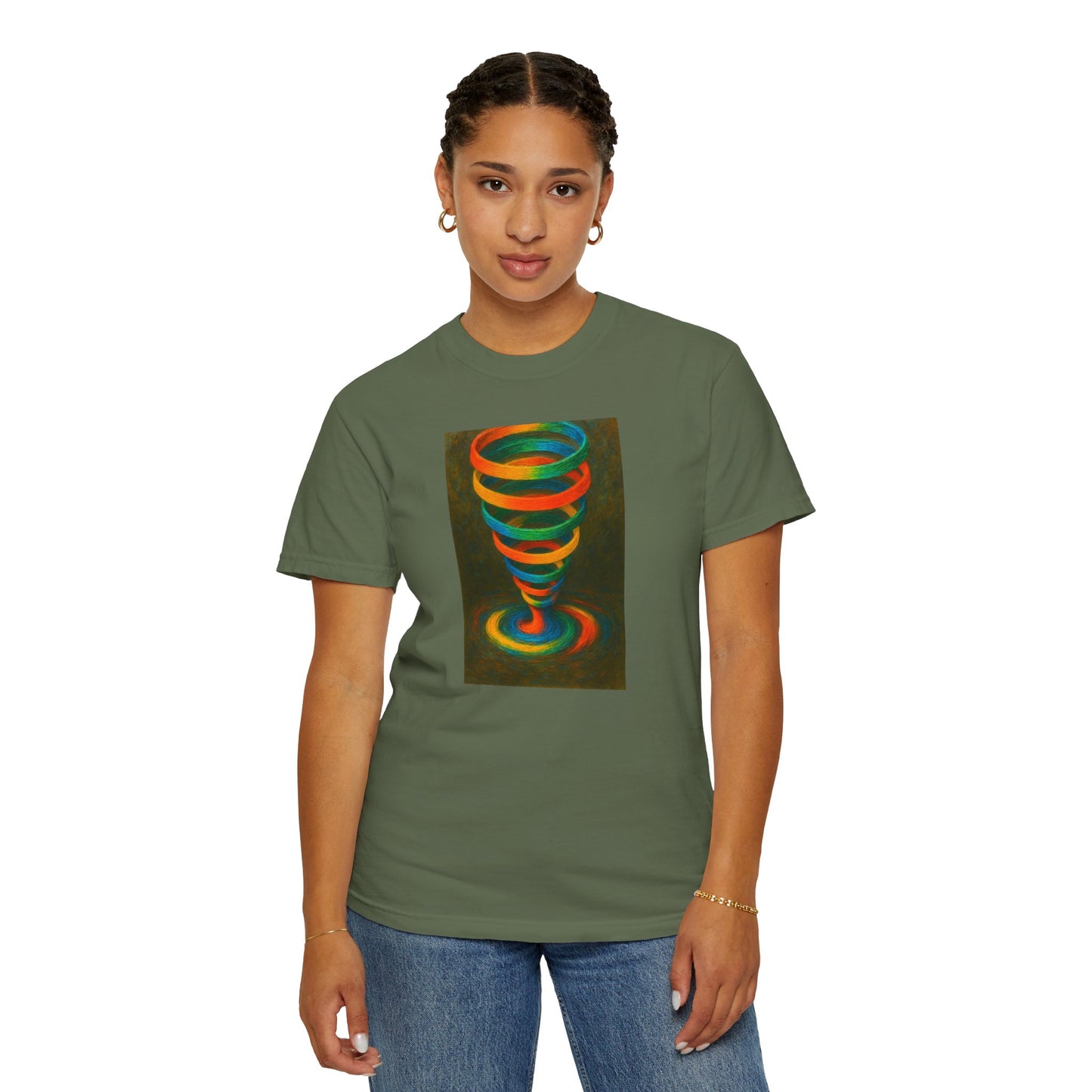 Vibrant Swirl Unisex T-Shirt - Cyclone Design