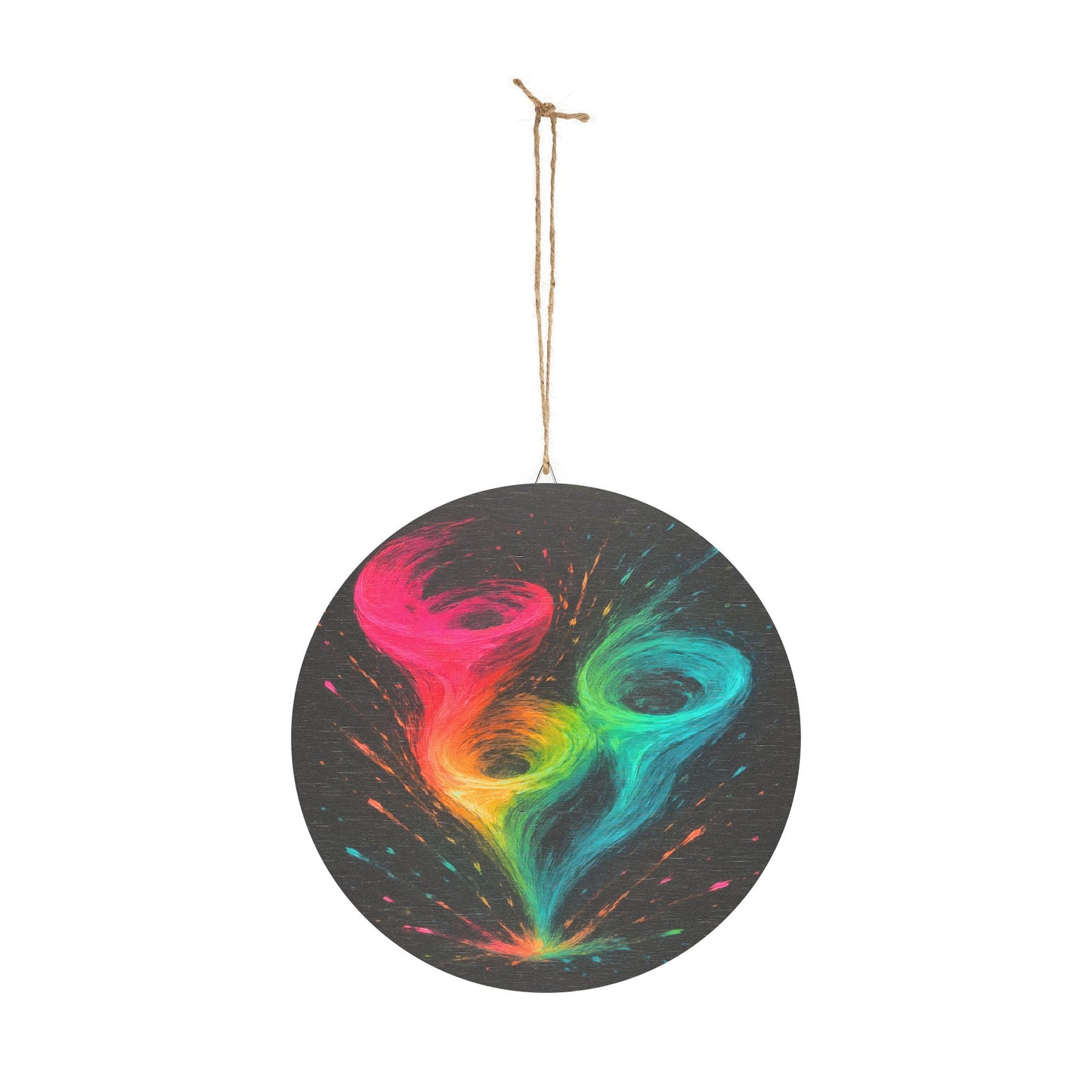 Colorful Decorative Wood Art - Cyclone Design