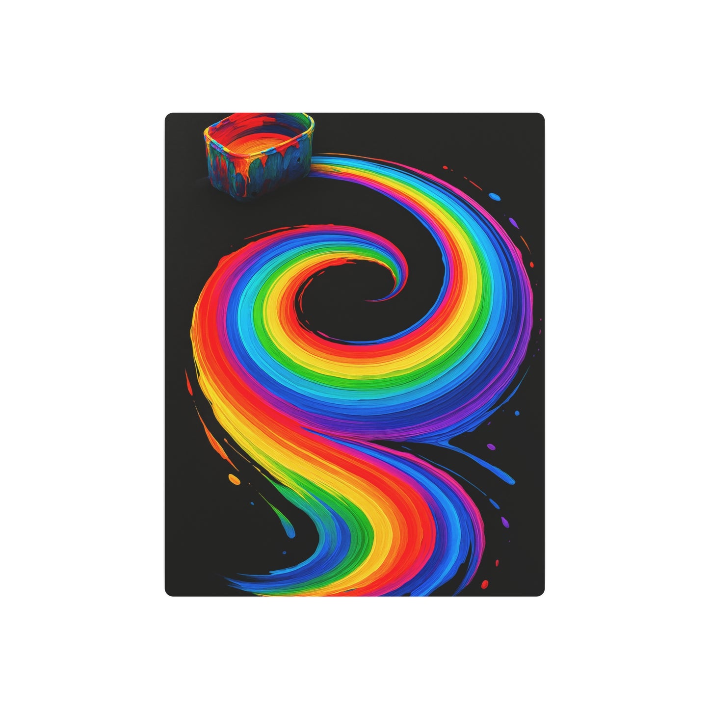 Vibrant Rainbow Metal Art for Home Decor - Melt Design