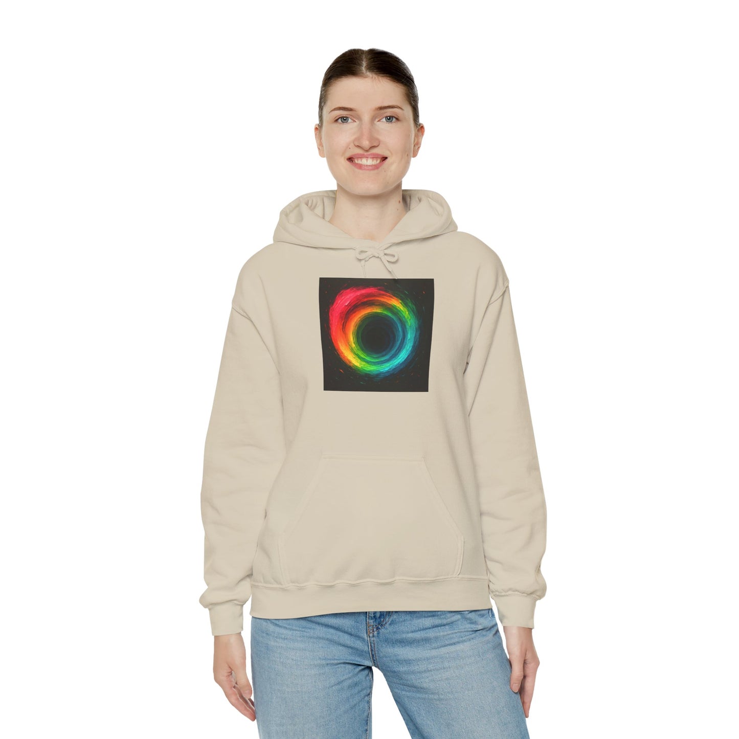 Colorful Circle Unisex Hoodie - Cyclone Design