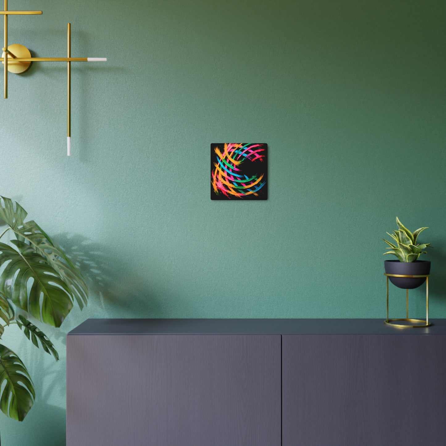 Colorful Abstract Metal Art - Weave Design