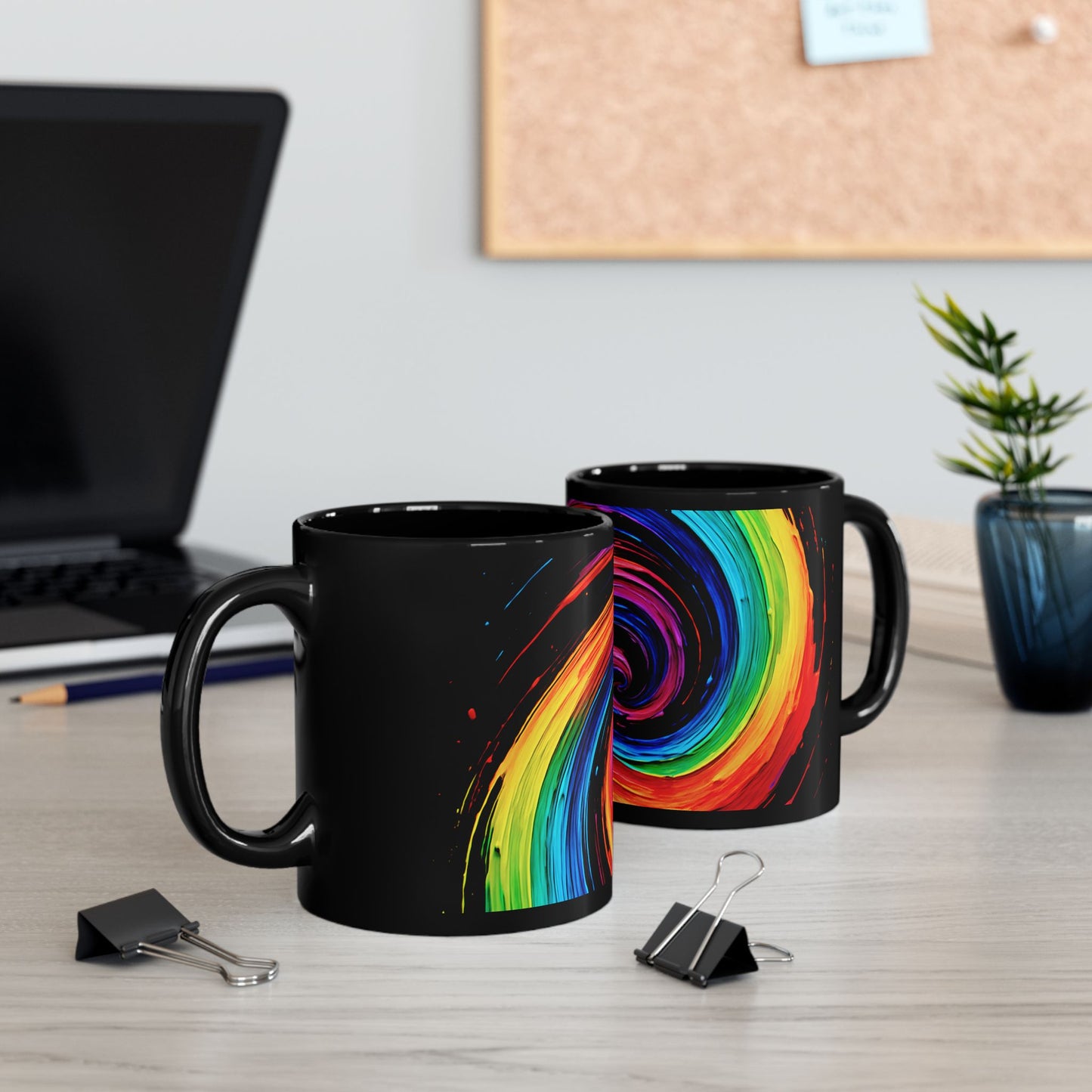 Vibrant Coffee Mug for Artists - Cyclone Design