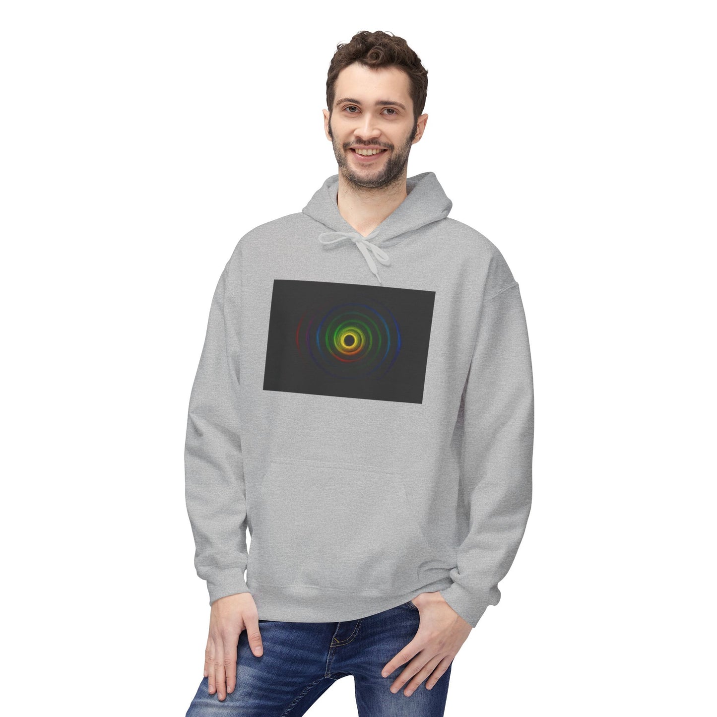 Colorful Wave Graphic Fleece Unisex Hoodie - Cycone Design