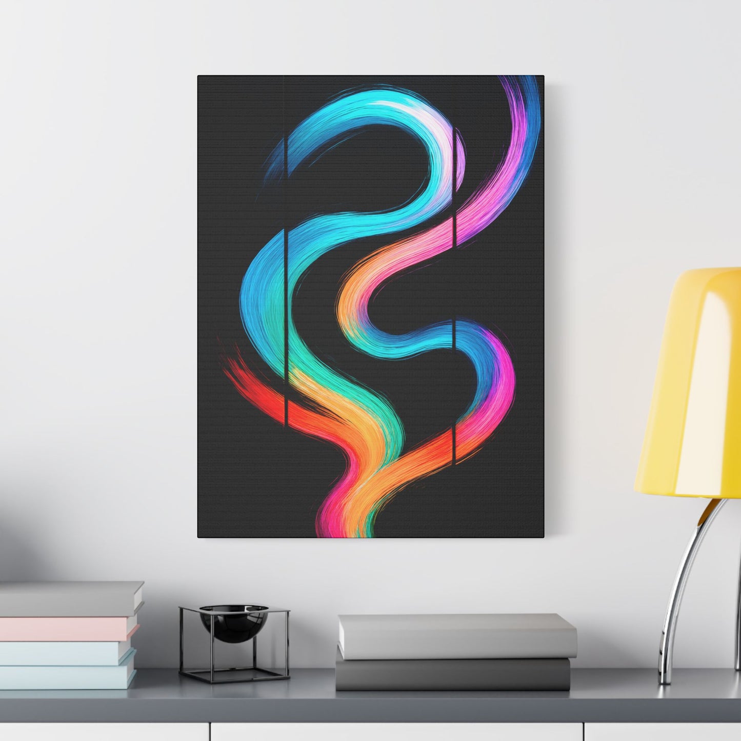 Stretched Canvas Colorful Abstract Wall Decor - Weave Design