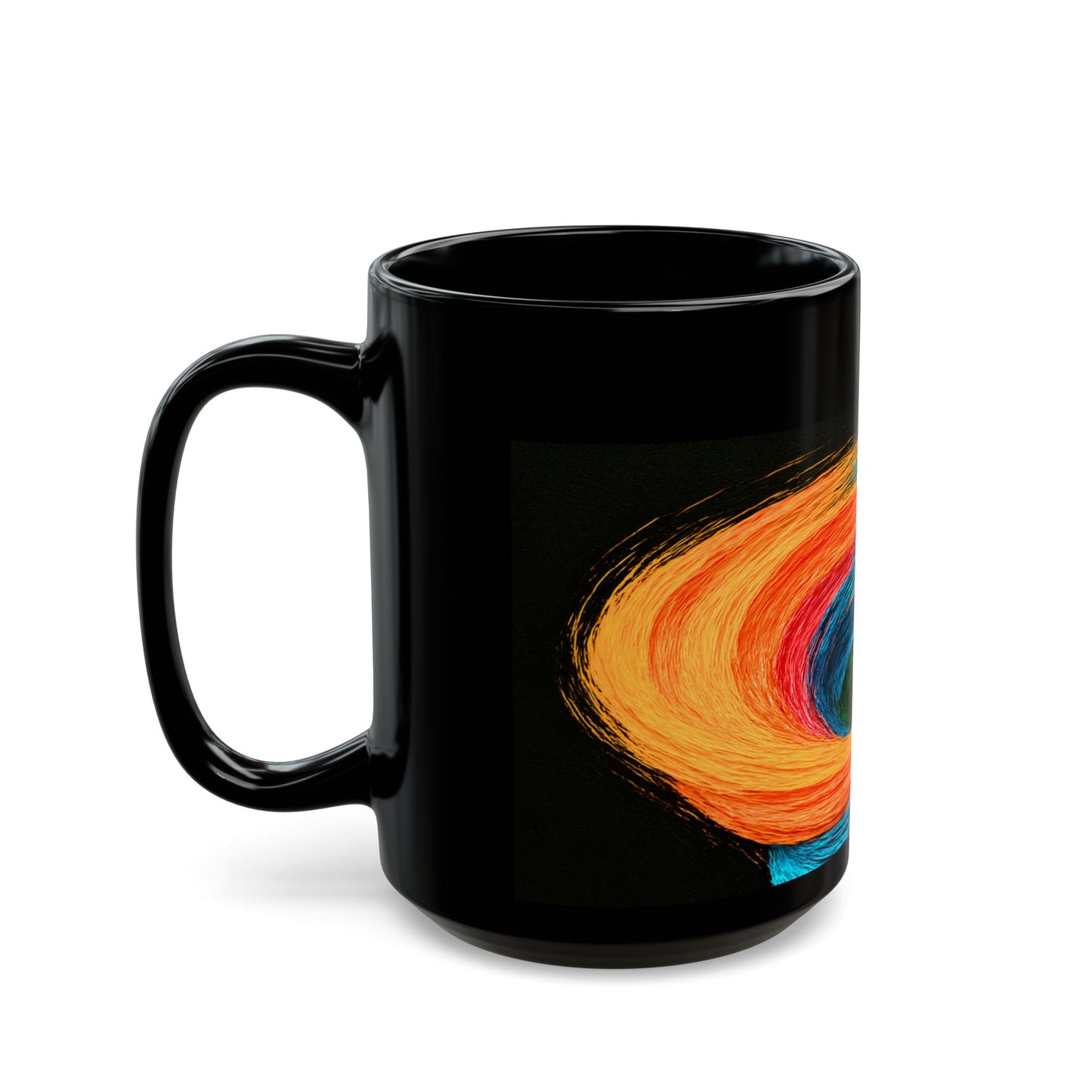 Vibrant Swirl Ceramic Mug - Cyclone Design
