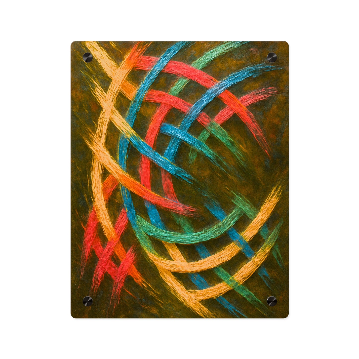 Vibrant Weave Acrylic Wall Art