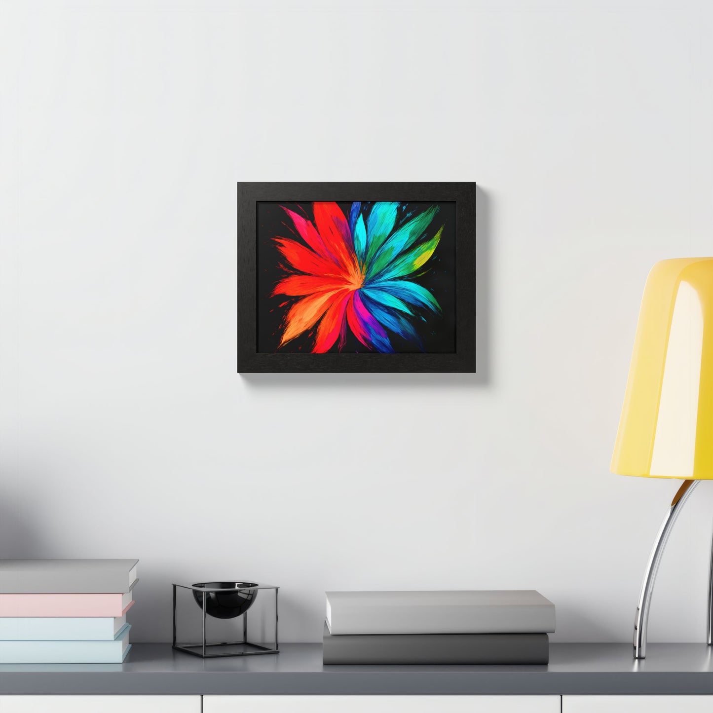 Vibrant Floral Wooden Framed Art - Melt Design