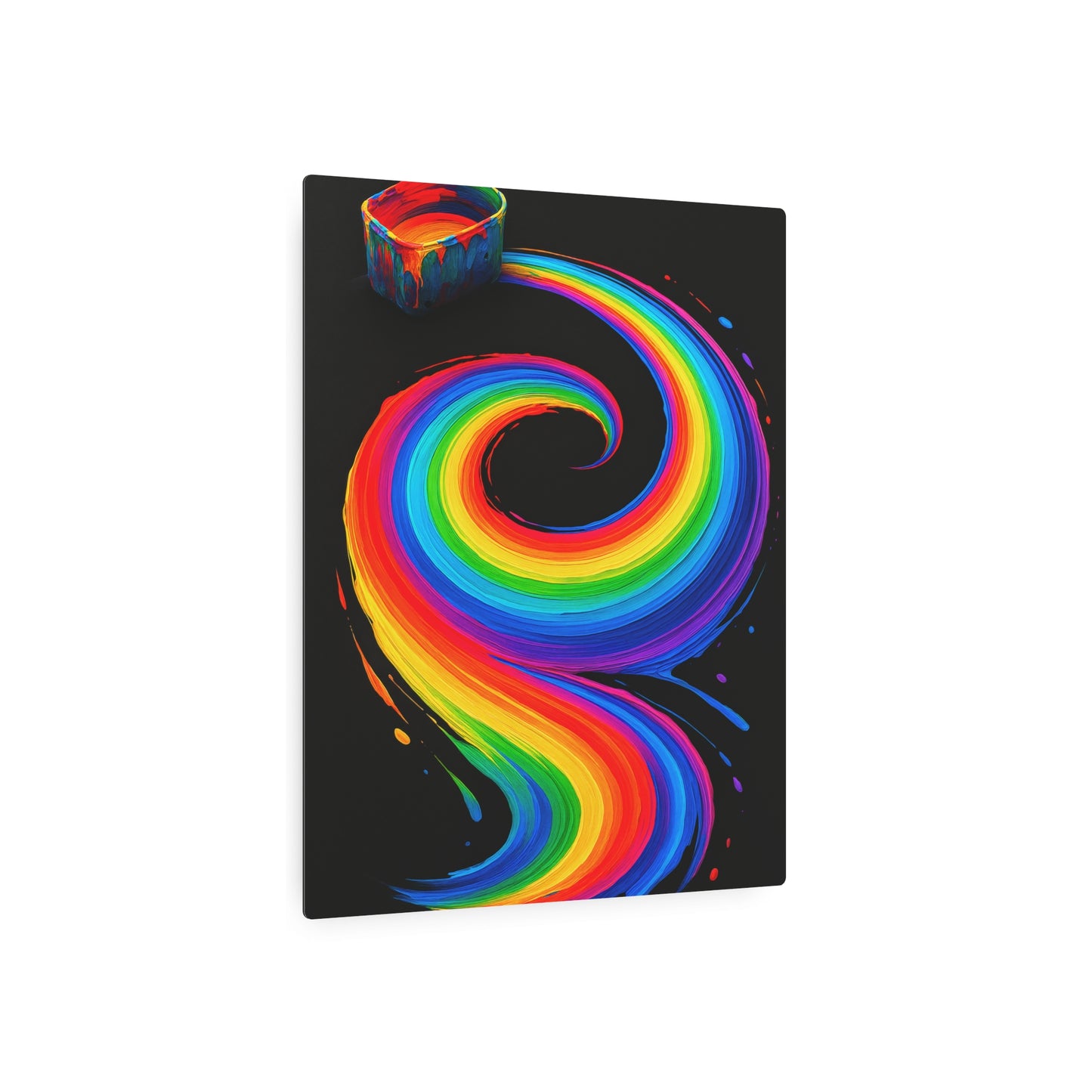 Vibrant Rainbow Metal Art for Home Decor - Melt Design