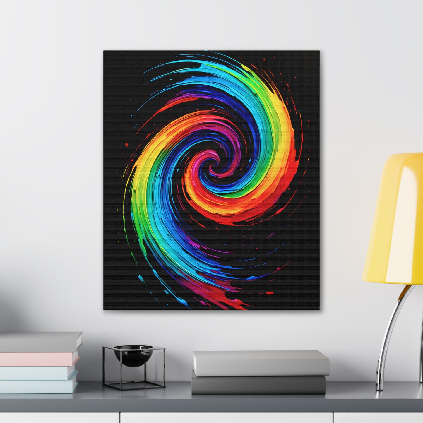 Colorful Swirl Canvas Art - Cyclone Design