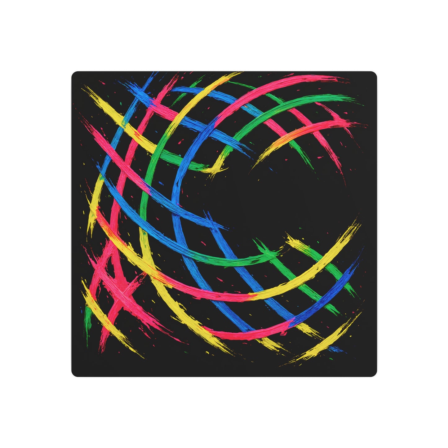 Vibrant Abstract Metal WallArt - Weave Design