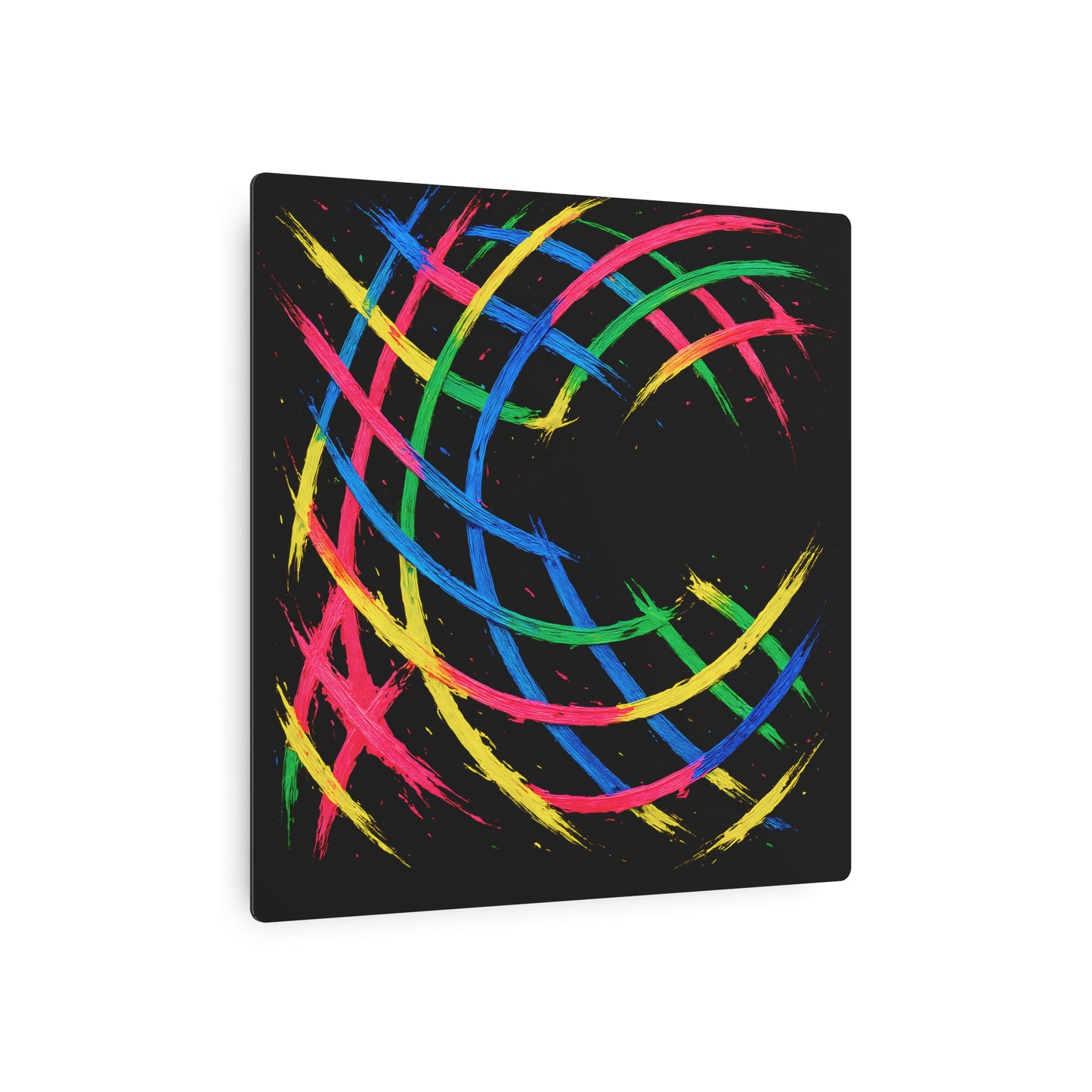 Vibrant Abstract Metal WallArt - Weave Design