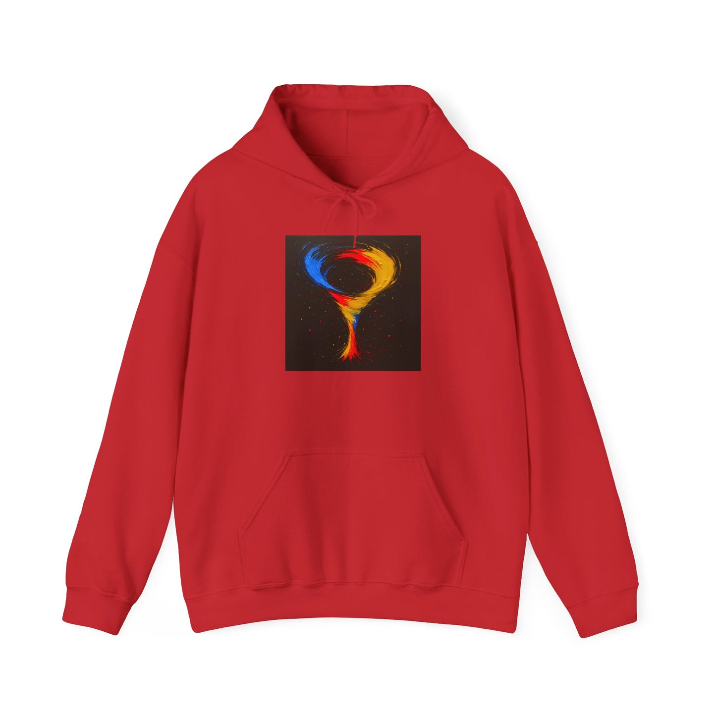 Cozy Unisex Art-Inspired Hooded Sweatshirt - cyclone Design