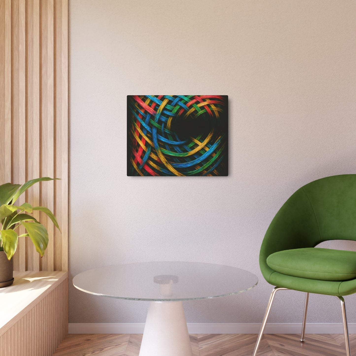 Vibrant Metal Art - Weave Design