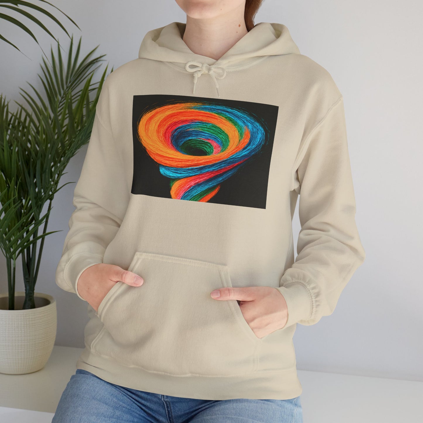 Colorful Tornado Unisex Hoodie - Cyclone Design
