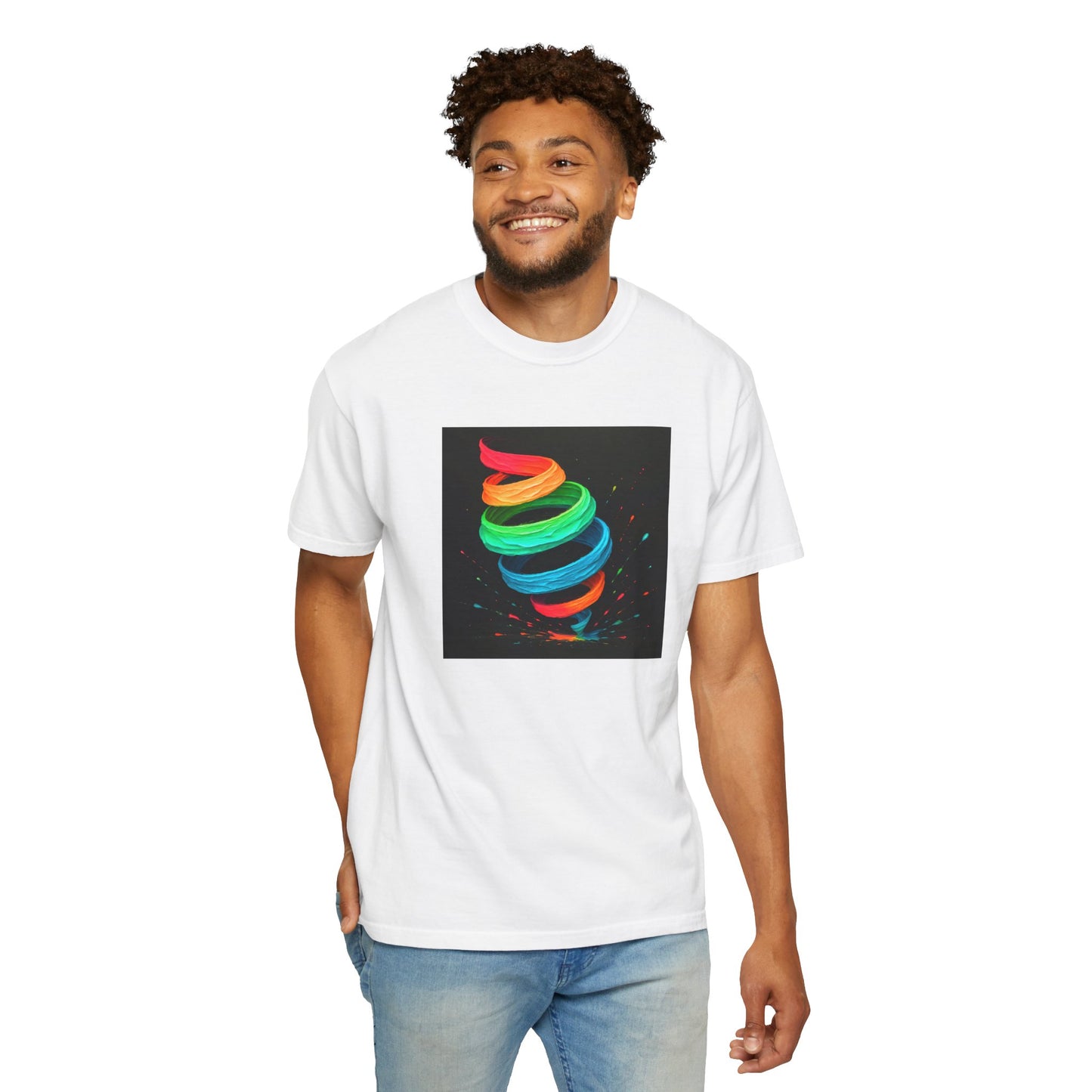 Colorful Swirl Unisex T-Shirt - Cyclone Design