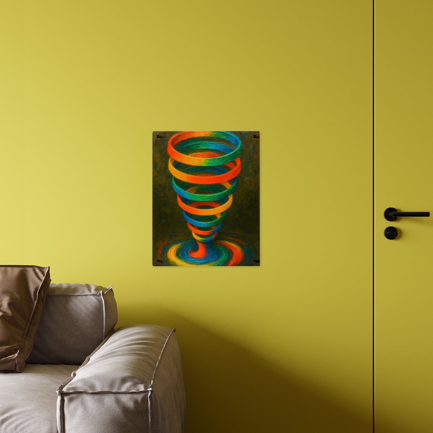 Colorful Swirl Acrylic Wall Art - Cyclone Design
