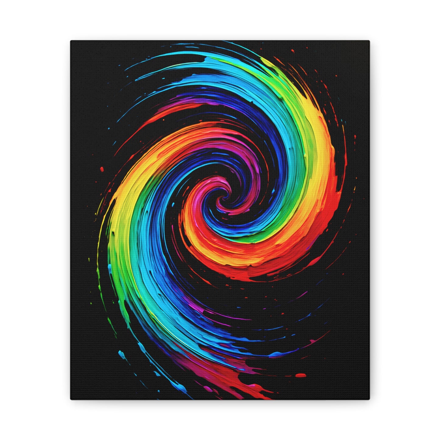 Colorful Swirl Canvas Art - Cyclone Design