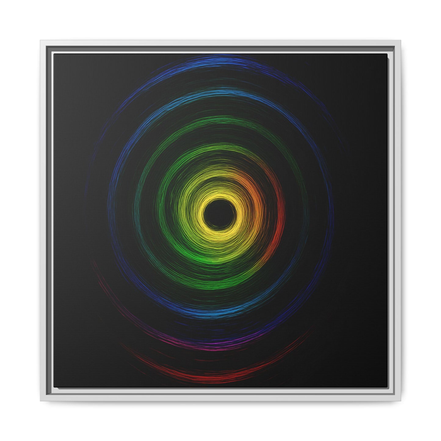 Framed Colorful Ripple Art Print - Cyclone Design